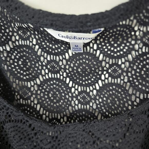 Black Semi Sheer Dress Cover Up  Witchy Goth Dark Fairy Vampirecore Raven  M - Picture 6 of 7